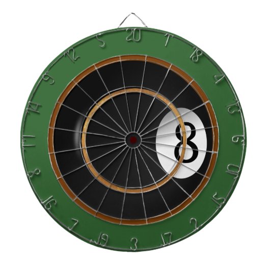Acht Bal Billiard Custom Game Dart Boards Dartbord (Voorkant)