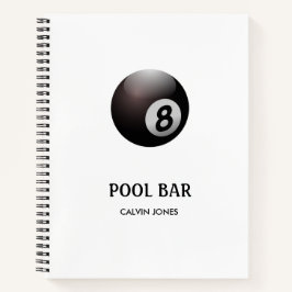 Acht balkbalken wit notitieboek