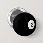 Acht Ball Billiard Ronde Button 5,7 Cm (Voorkant /achterkant)