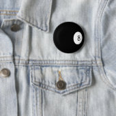 Acht Ball Billiard Ronde Button 5,7 Cm (In situ)