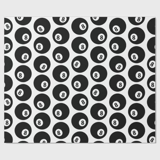Acht-Ball Billiards Pool Patroon CUSTOOR Cadeaupapier (Vlak)