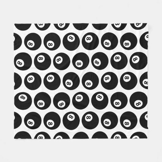 Acht-Ball Billiards Pool Patroon CUSTOOR Fleece Deken (Voorkant (Horizontaal))