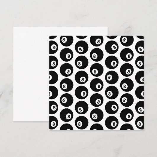 Acht-Ball Billiards Pool Patroon CUSTOOR Kaart (Voorkant / Achterkant)