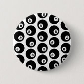 Acht-Ball Billiards Pool Patroon CUSTOOR Ronde Button 5,7 Cm (Voorkant)