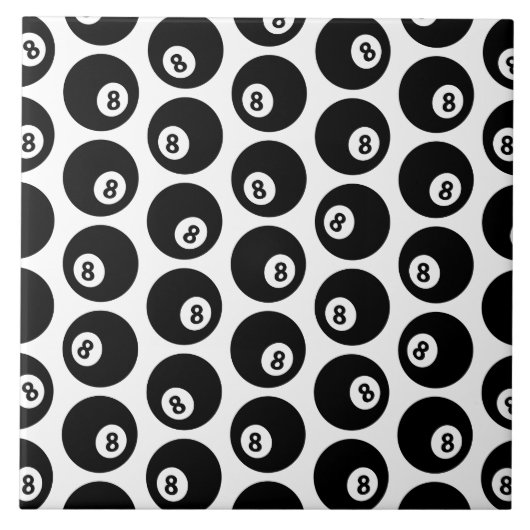 Acht-Ball Billiards Pool Patroon CUSTOOR Tegeltje (Voorkant)