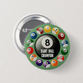 ACHT BALL CHAMPION RONDE BUTTON 5,7 CM (Voorkant /achterkant)