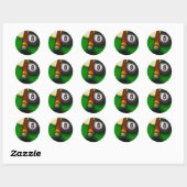 Acht Ball Pool en Biljart Ronde Sticker (Vel)