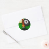 Acht Ball Pool en Biljart Ronde Sticker (Envelop)