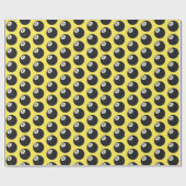 Acht Ball Y2K Snooker 90s Geel Cadeaupapier (Vlak)
