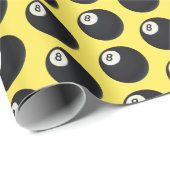 Acht Ball Y2K Snooker 90s Geel Cadeaupapier (Rol Hoek)