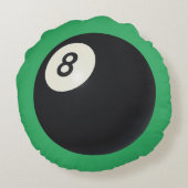 Acht-Ball Y2K Snooker 90s Green Round-kussen Rond Kussen (Achterkant)