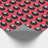 Acht-Ball Y2K Snooker 90s Red Cadeaupapier (Hoek)