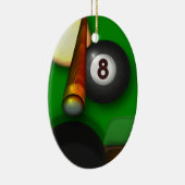 Acht balpool en Billiards op maat Keramisch Ornament (Rechts)