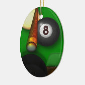 Acht balpool en Billiards op maat Keramisch Ornament (Links)