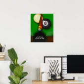 Acht balpool en Billiards op maat Poster (Thuiskantoor)