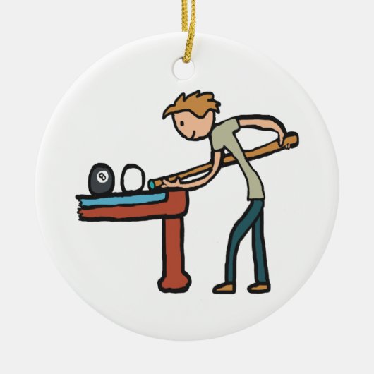 Acht balpool keramisch ornament (Voorkant)