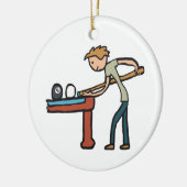 Acht balpool keramisch ornament (Links)