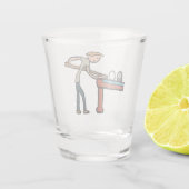 Acht balpool shot glas (Achterkant)