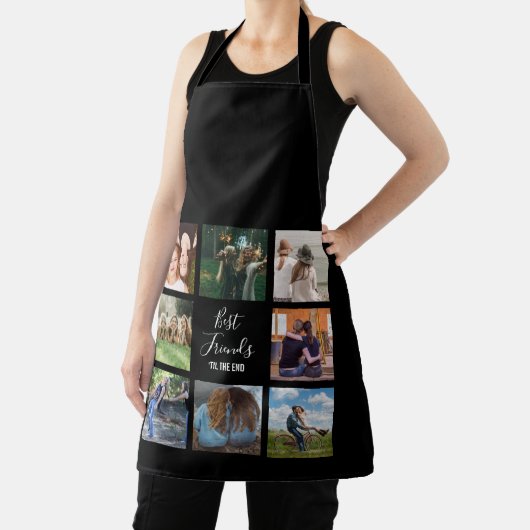 Acht beste vrienden Foto Collage Black Schort (Insitu)