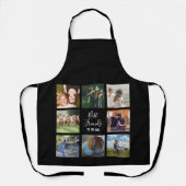 Acht beste vrienden Foto Collage Black Schort (Voorkant)