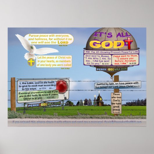 Acht Bijbelverzen om door te leven! Poster (Voorkant)