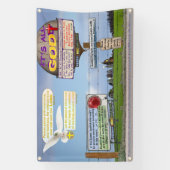 Acht Bijbelverzen om door te leven! Spandoek (Verticaal)