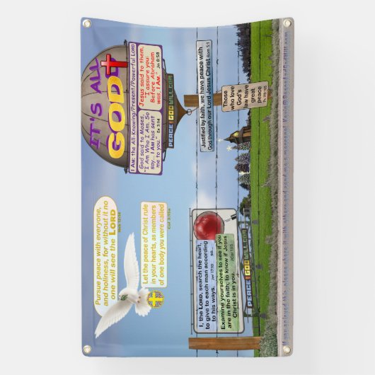 Acht Bijbelverzen om door te leven! Spandoek (Verticaal)