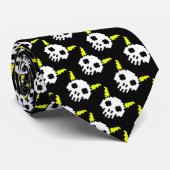Acht Bit Horned Skull Stropdas (Opgerold)