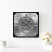 Acht Bord van het Spaarpatroon Silver ~ (八 紋 盤 寳 銀 Vierkante Klok (Huis)