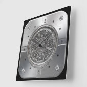 Acht Bord van het Spaarpatroon Silver ~ (八 紋 盤 寳 銀 Vierkante Klok (Hoek)