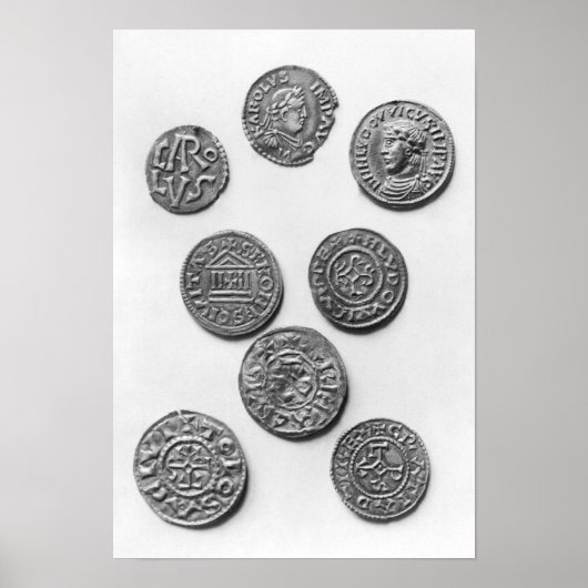 Acht Carolingse munten Poster (Voorkant)