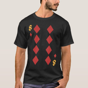 Acht diamanthouders deck van Kaarten Halloween Gro T-shirt