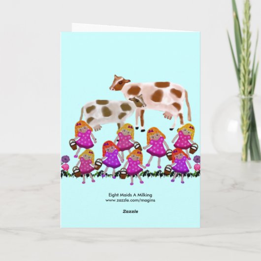 Acht dienstkaarten feestdagen kaart (Achterkant)