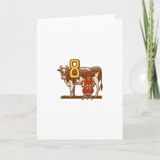 Acht dienstmeisjes a-Milking Feestdagen Kaart