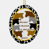 Acht dienstmeisjes per melkbeurt - Aangepast jaar Keramisch Ornament (Rechts)