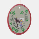 Acht dienstmeisjes voor kerstversiering keramisch ornament (Rechts)