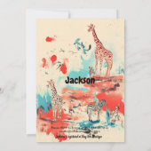 Acht en het gevoel van grote 8e verjaardag rood en kaart (Achterkant)