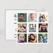 Acht Familie Reünie Foto Collage Wit Kaart (Voorkant / Achterkant)
