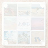 Acht foto Beach House Decor Glazen Onderzetter (Achterkant)