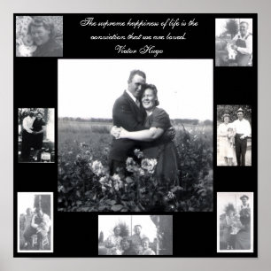 Acht foto familie liefde citaat poster