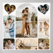 Acht foto's Collage Couple Wedding Entrance Sign Poster (Voorkant)