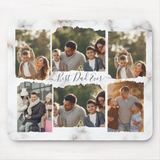 Acht foto's Moderne Elegant Collage Family Love Muismat (Voorkant)