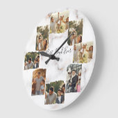 Acht foto's Moderne Elegant Collage Wall klok (Hoek)