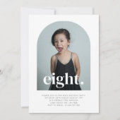 Acht gebogen foto verjaardag kaart (Voorkant)