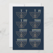 Acht Hanukkah-nachten Kerstkaart (Voorkant)