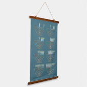 Acht Hanukkah Nights Hanging Tapestry Hangend Wandkleed (Gebogen)
