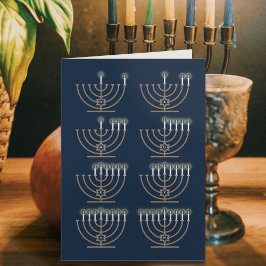 Acht Hanukkah Nights Holiday Kaart