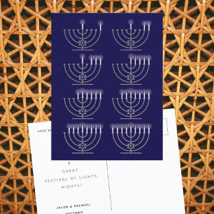 Acht Hanukkah Nights Holiday Kaart