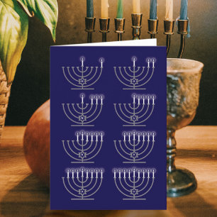 Acht Hanukkah Nights Holiday Kaart