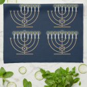 Acht Hanukkah Nights Kitchen Towel Theedoek (Gevouwen)